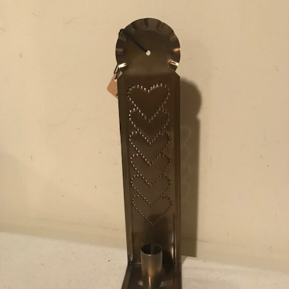 New Heart Candle sconce in Antiqued Brass - Picture 4 of 6